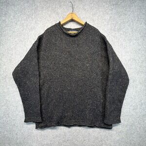Paul James Made in England Wool Silk Pull Over Roll Neck Sweater Oversized L